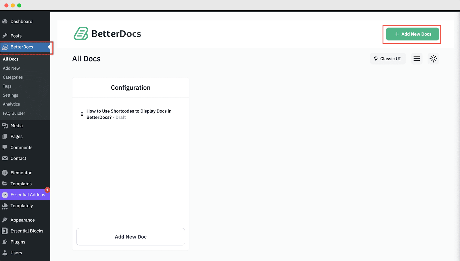 Schedule documentation