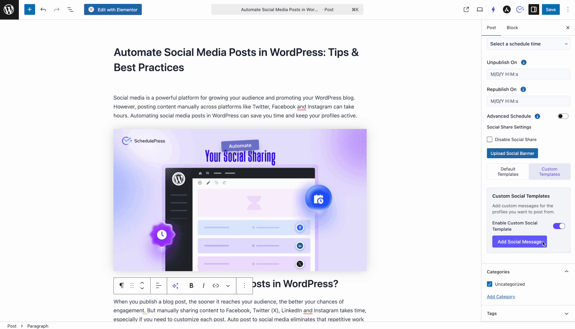 Social Media Marketing automation