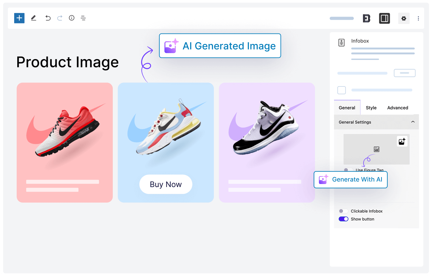 How to Design Website with AI in WordPress? 4 AI Generated image in Essential Blocks