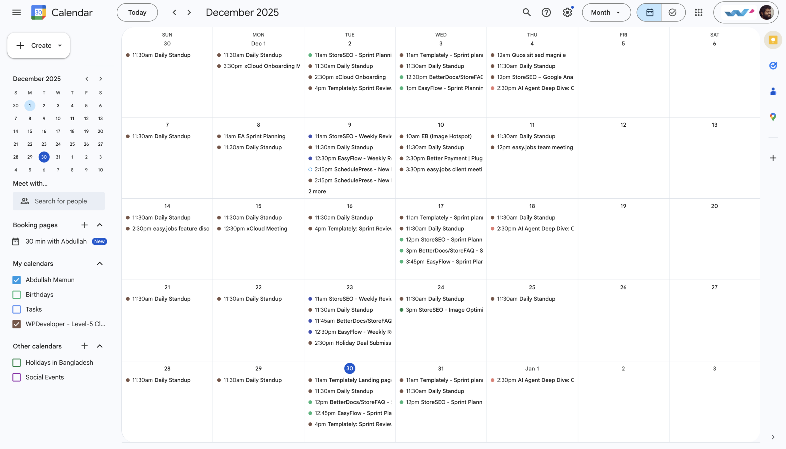 editorial calendar example