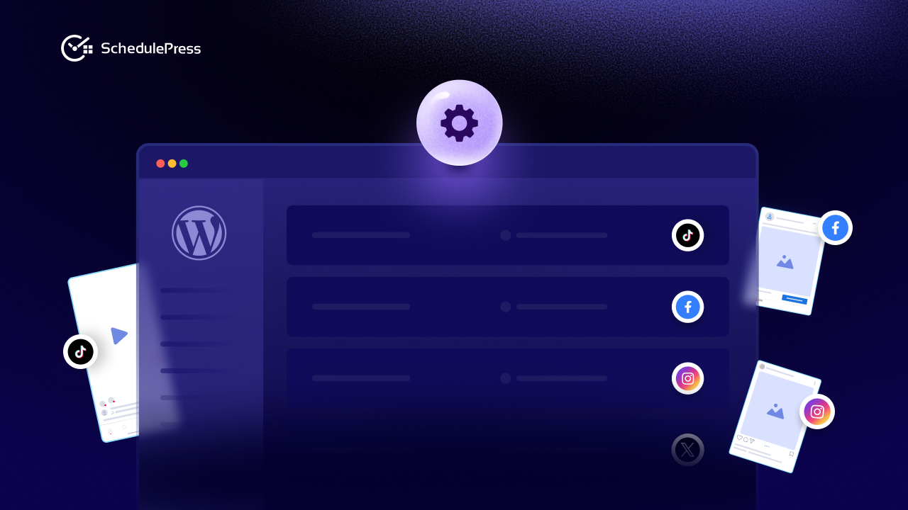 social media management in WordPress