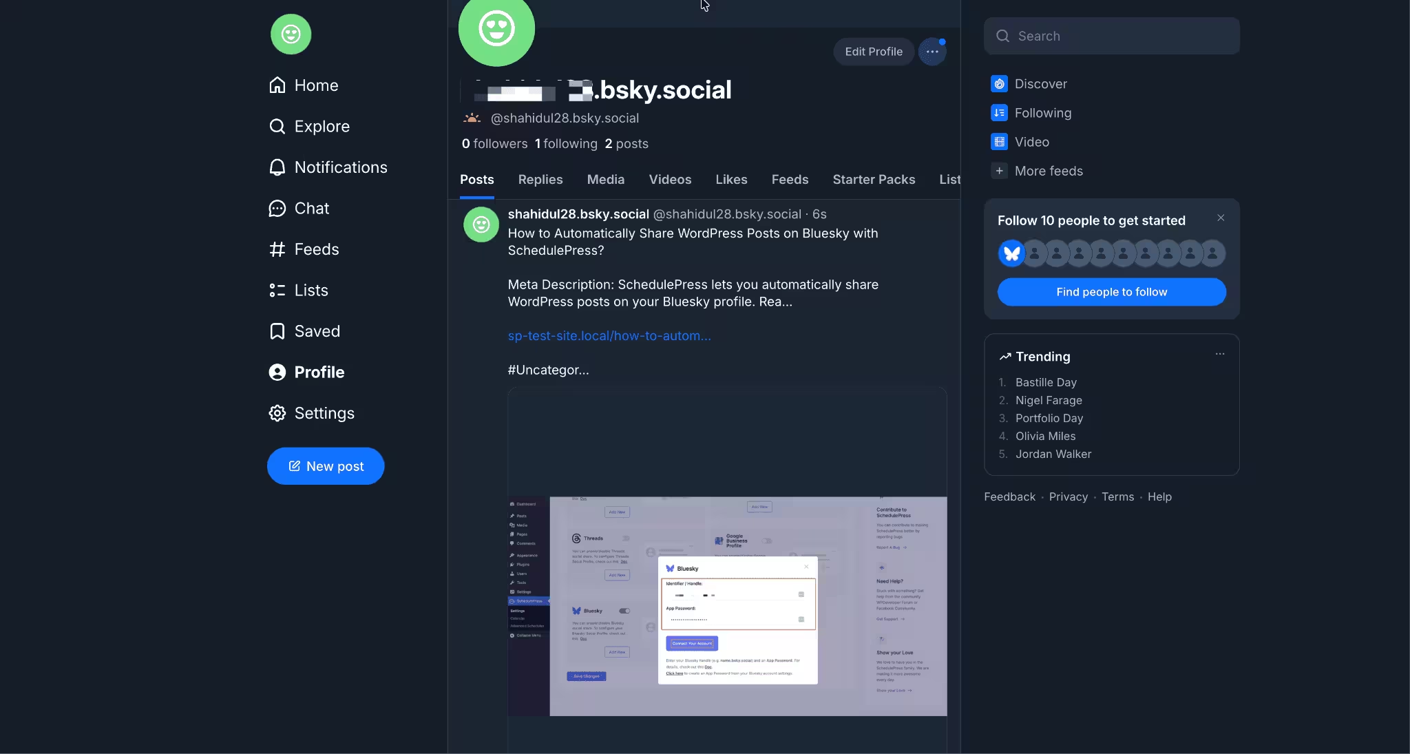How to Auto-Post WordPress to Bluesky with SchedulePress (No API Setup Needed) 9 Auto-Post WordPress to Bluesky