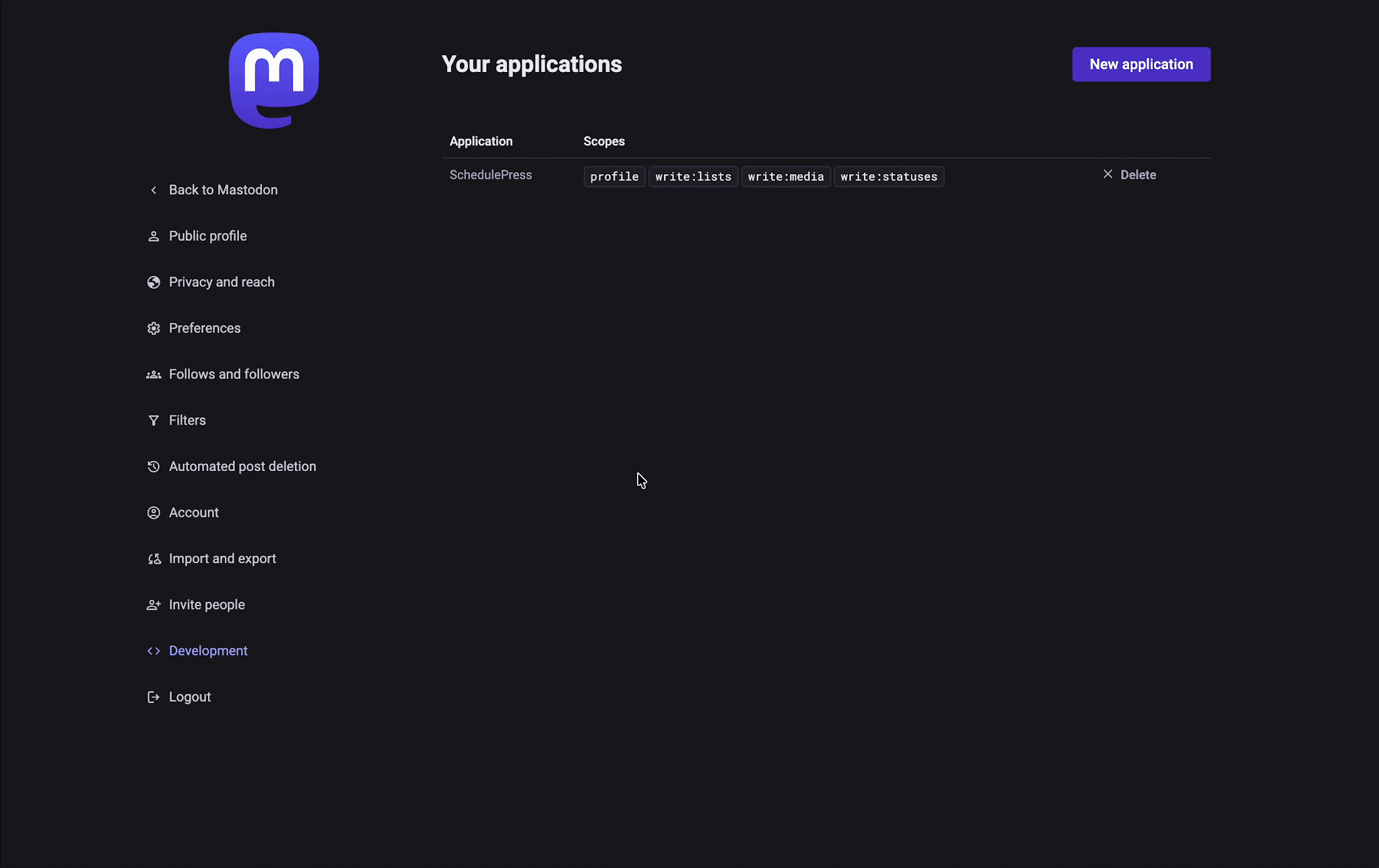 How to Automatically Share WordPress Posts on Mastodon with SchedulePress? 2 Collect Mastodon access token